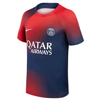 Haut Performance d'Avant-Match Paris Saint-Germain 2023/24 Nike Bleu Marine pour Enfant