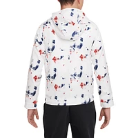 Youth Nike White Paris Saint-Germain Amplify Anorak Half-Zip Hoodie Jacket