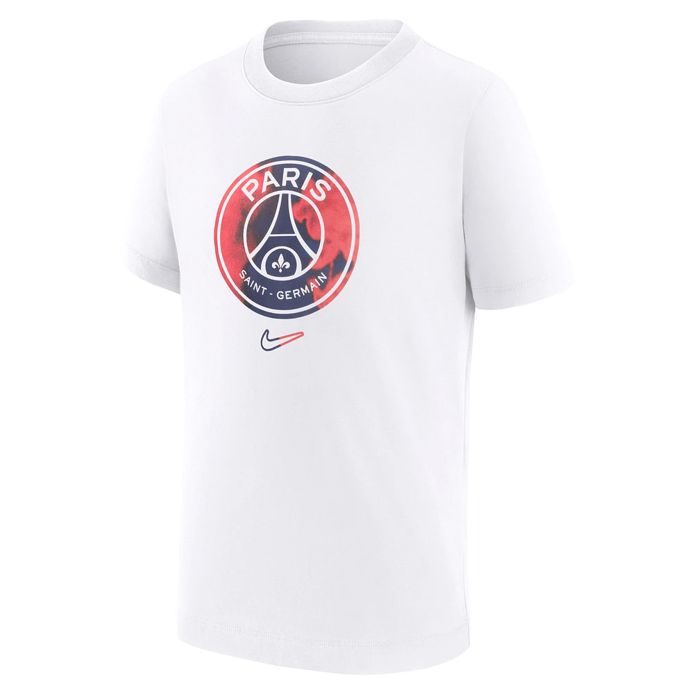 Youth Nike White Paris Saint-Germain Crest T-Shirt
