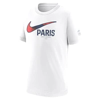 Youth Nike White Paris Saint-Germain Swoosh T-Shirt