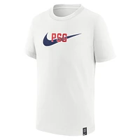 T-shirt Nike Paris Saint-Germain Swoosh blanc pour enfant