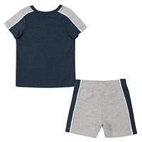 Infant Colosseum Navy/Heather Gray Penn State Nittany Lions Norman T-Shirt & Shorts Set
