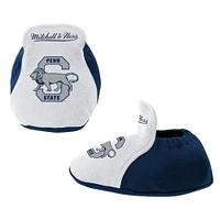 Infant Mitchell & Ness Navy/White Penn State Nittany Lions 3-Pack Bodysuit, Bib and Bootie Set