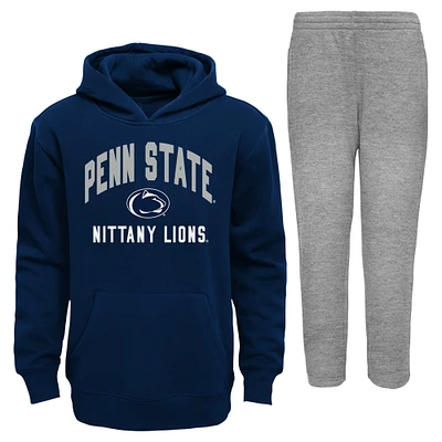 Ensemble sweat à capuche et pantalon en polaire Play-By-Play Penn State Nittany Lions pour bébé bleu marine/gris
