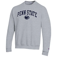 Men's Champion  Heather Gray Penn State Nittany Lions Arch Over Logo Pullover Sweatshirt