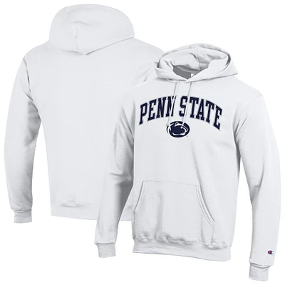 Sweat à capuche en polaire avec logo arqué Penn State Nittany Lions Champion White pour homme