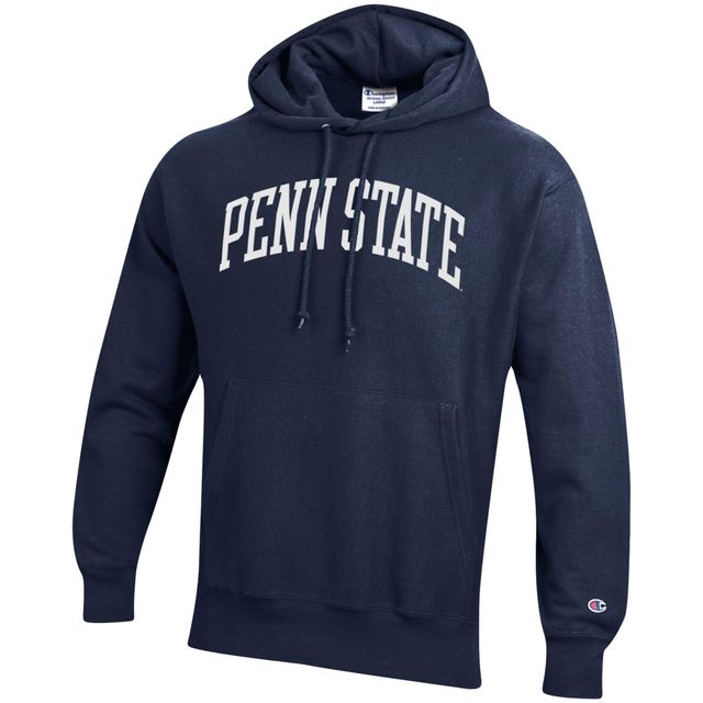 Sweat à capuche Champion Navy Penn State Nittany Lions Team Arch Reverse Weave pour homme