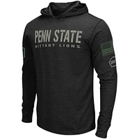 Men's Colosseum Black Penn State Nittany Lions Big & Tall OHT Military Appreciation Tango Long Sleeve Hoodie T-Shirt
