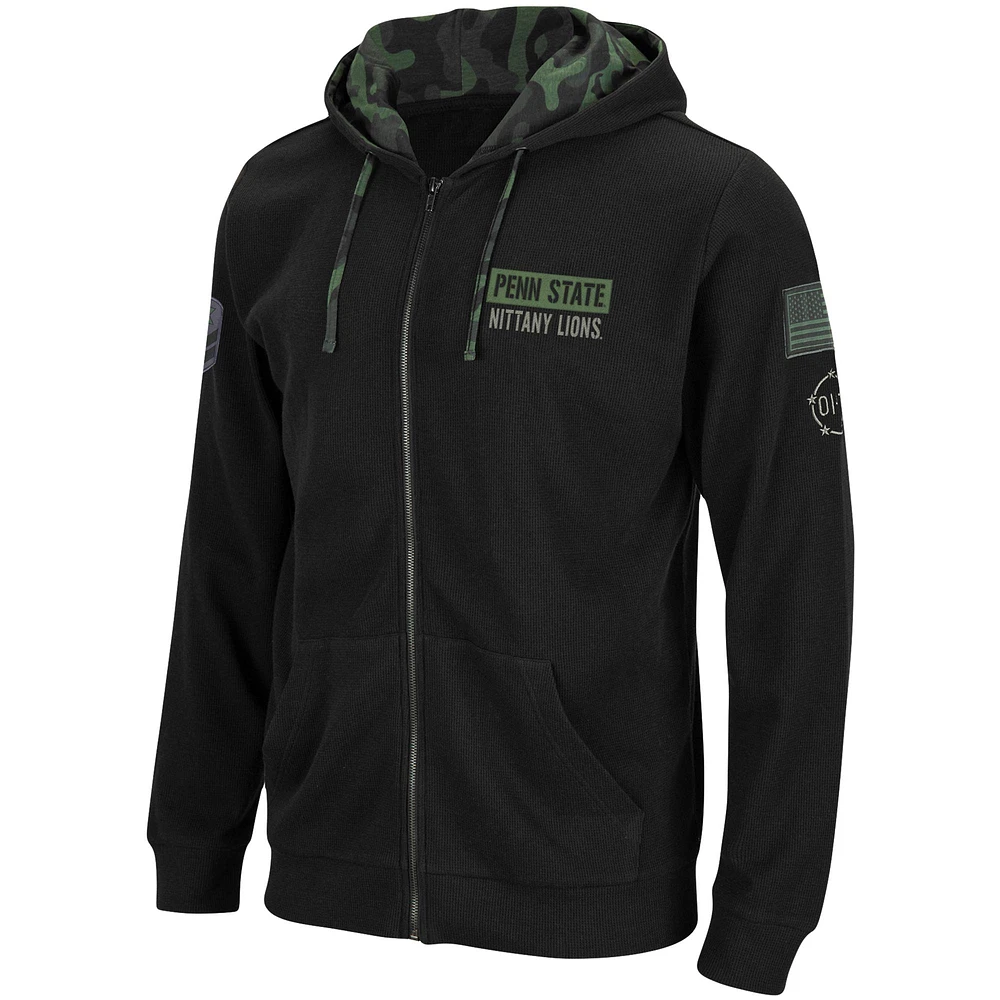 Sweat à capuche léger et entièrement zippé Colosseum Black Penn State Nittany Lions OHT pour hommes