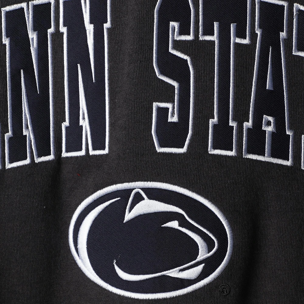 Men's Colosseum Charcoal Penn State Nittany Lions Arch & Logo Crew Neck Sweatshirt