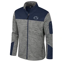 Veste zippée complète pour homme Penn State Nittany Lions Guard gris/bleu marine Colosseum