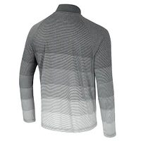 Coupe-vent à glissière quart de zip en maille rayée raglan Penn State Nittany Lions AI pour homme, gris Colosseum