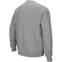 Men's Colosseum Heather Gray Penn State Nittany Lions Arch & Logo Crew Neck Sweatshirt