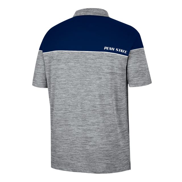 Polo Penn State Nittany Lions Birdie Colosseum gris chiné/bleu marine pour homme