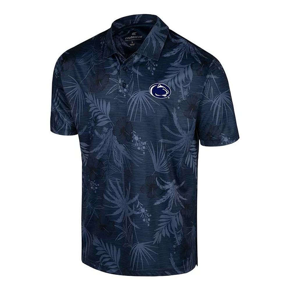 Men's Colosseum Navy Penn State Nittany Lions Big & Tall Palms Polo