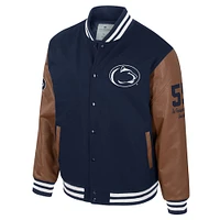Veste universitaire à boutons-pression Penn State Nittany Lions Letterman pour homme, bleu marine Colosseum