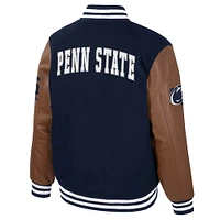 Veste universitaire à boutons-pression Penn State Nittany Lions Letterman pour homme, bleu marine Colosseum