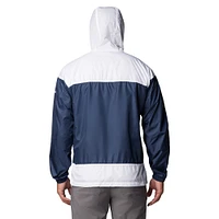 Men's Columbia Navy Penn State Nittany Lions Flash Challenger II Omni-Shade Full-Zip Hoodie Windbreaker Jacket