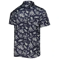 Men's Columbia Navy Penn State Nittany Lions Super Terminal Tackle Omni-Shade Polo