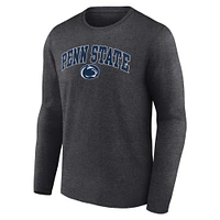 Men's Fanatics Heather Charcoal Penn State Nittany Lions Campus Long Sleeve T-Shirt
