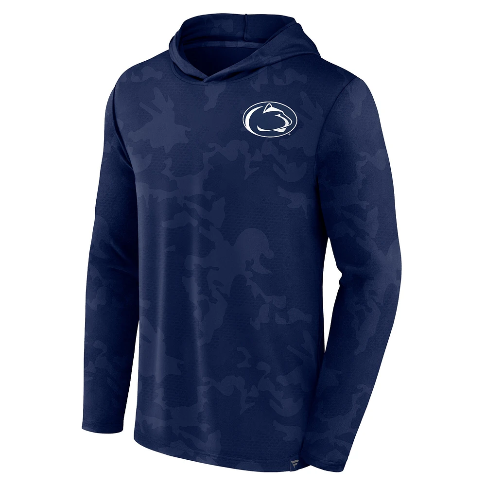Men's Fanatics  Navy Penn State Nittany Lions Camo Hoodie Long Sleeve T-Shirt
