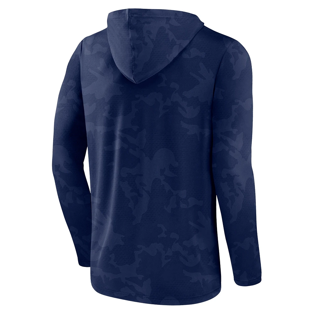 Men's Fanatics  Navy Penn State Nittany Lions Camo Hoodie Long Sleeve T-Shirt