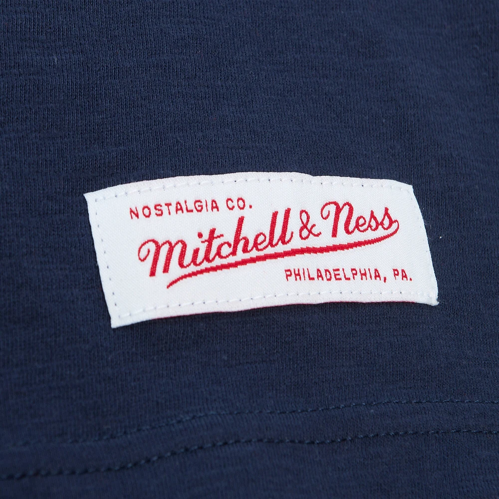 T-shirt à manches longues raglan flammé légendaire Mitchell & Ness Penn State Nittany Lions pour hommes bleu marine