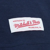 T-shirt à manches longues raglan flammé légendaire Mitchell & Ness Penn State Nittany Lions pour hommes bleu marine