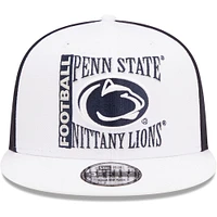 Men's New Era White/Navy Penn State Nittany Lions Retro Sport 9FIFTY Snapback Hat