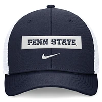 Men's Nike Navy/White Penn State Nittany Lions 2024 Sideline Trucker Adjustable Hat