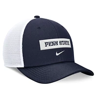 Men's Nike Navy/White Penn State Nittany Lions 2024 Sideline Trucker Adjustable Hat