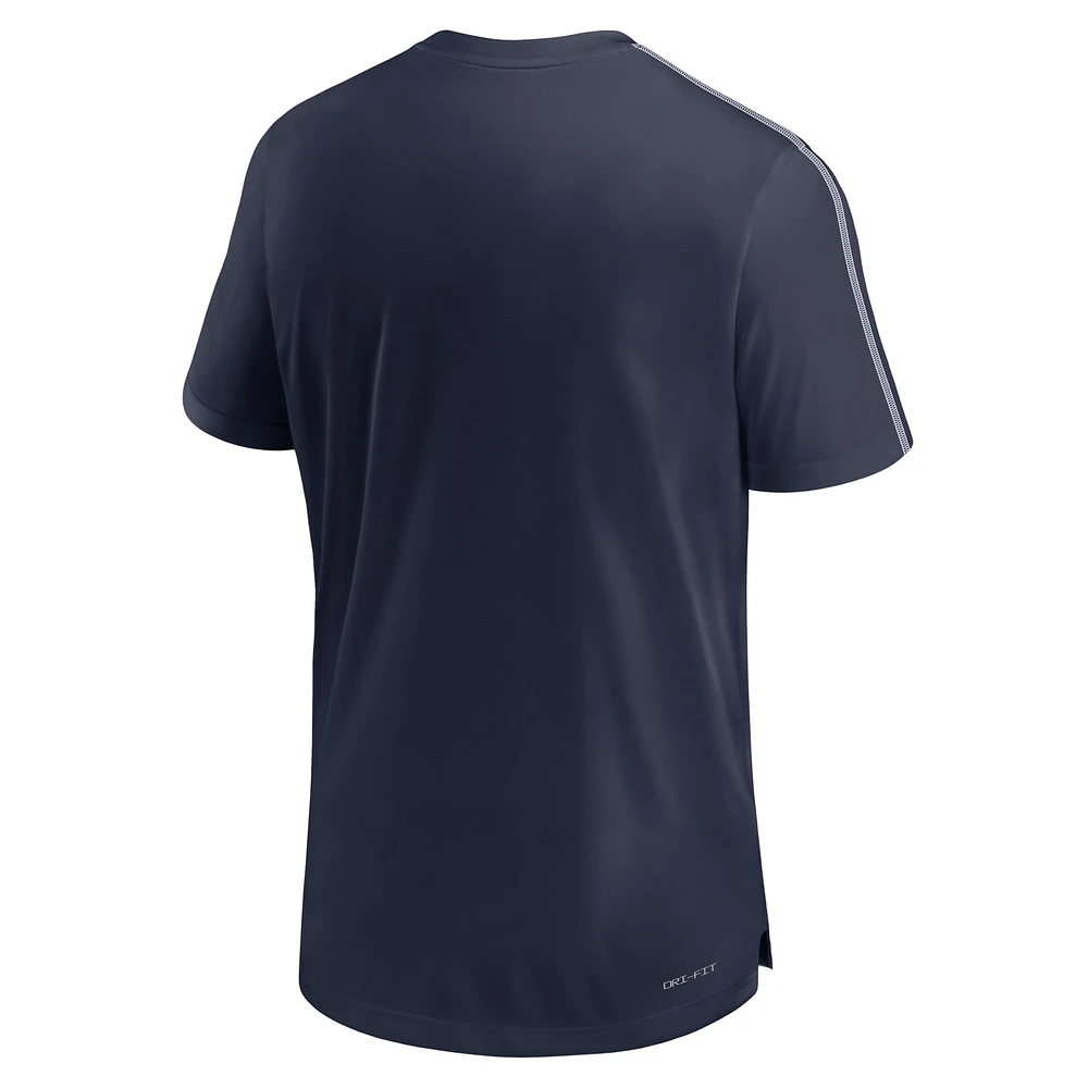 Men's Nike Navy Penn State Nittany Lions 2024 Sideline Coach Performance Top