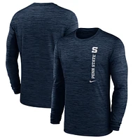 Men's Nike Navy Penn State Nittany Lions Sideline Velocity Performance Long Sleeve T-Shirt