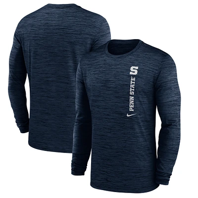 Men's Nike Navy Penn State Nittany Lions Sideline Velocity Performance Long Sleeve T-Shirt