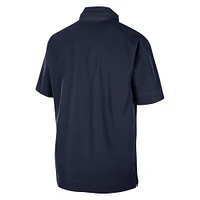 Men's Nike Navy Penn State Nittany Lions Coaches Quarter-Zip Short Sleeve Jacket
