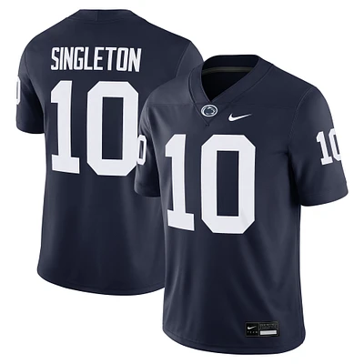 Maillot de football américain Nike Nicholas Singleton bleu marine pour homme des Penn State Nittany Lions NIL