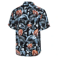 Men's Tommy Bahama Black Penn State Nittany Lions Veracruz Cay First Down Blooms Button-Up Shirt