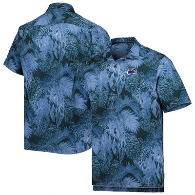 Tommy Bahama Navy Penn State Nittany Lions Big & Tall Coast Luminescent Fronds IslandZone Chemise de camp boutonnée