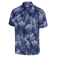 Chemise boutonnée Tommy Bahama bleu marine Penn State Nittany Lions Big & Tall Coast Nuevo Fronds IslandZone pour homme