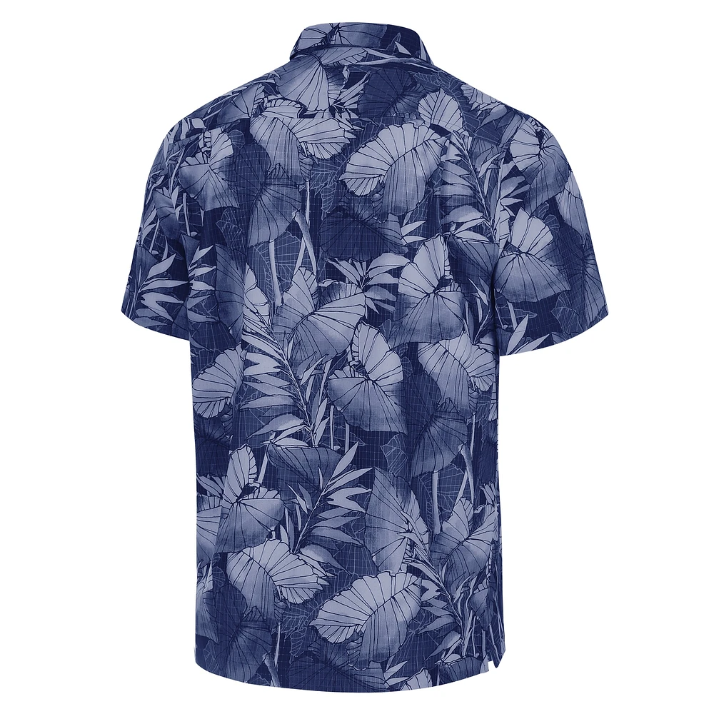 Chemise boutonnée Tommy Bahama bleu marine Penn State Nittany Lions Big & Tall Coast Nuevo Fronds IslandZone pour homme