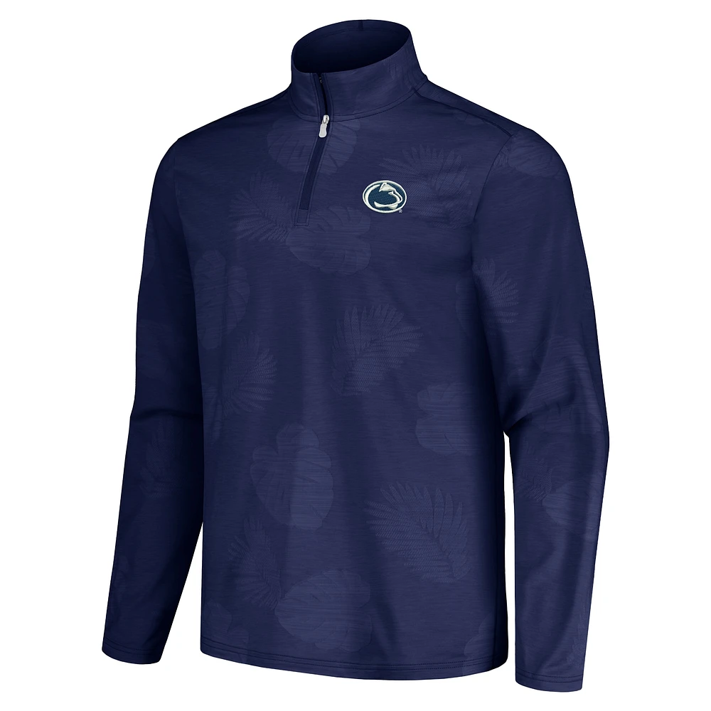 Men's Tommy Bahama Navy Penn State Nittany Lions Delray Frond IslandZone Half-Zip Jacket
