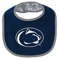 Ensemble body, bavoir et bonnet à revers pour nouveau-né bébé Penn State Nittany Lions Dynamic Duo