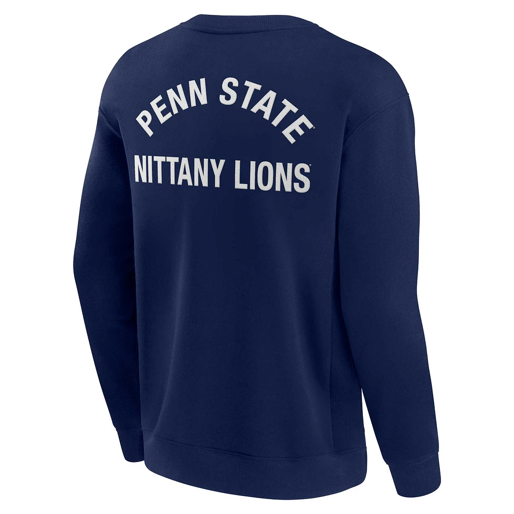 Unisex Fanatics Navy Penn State Nittany Lions Super Soft Pullover Crew Sweatshirt