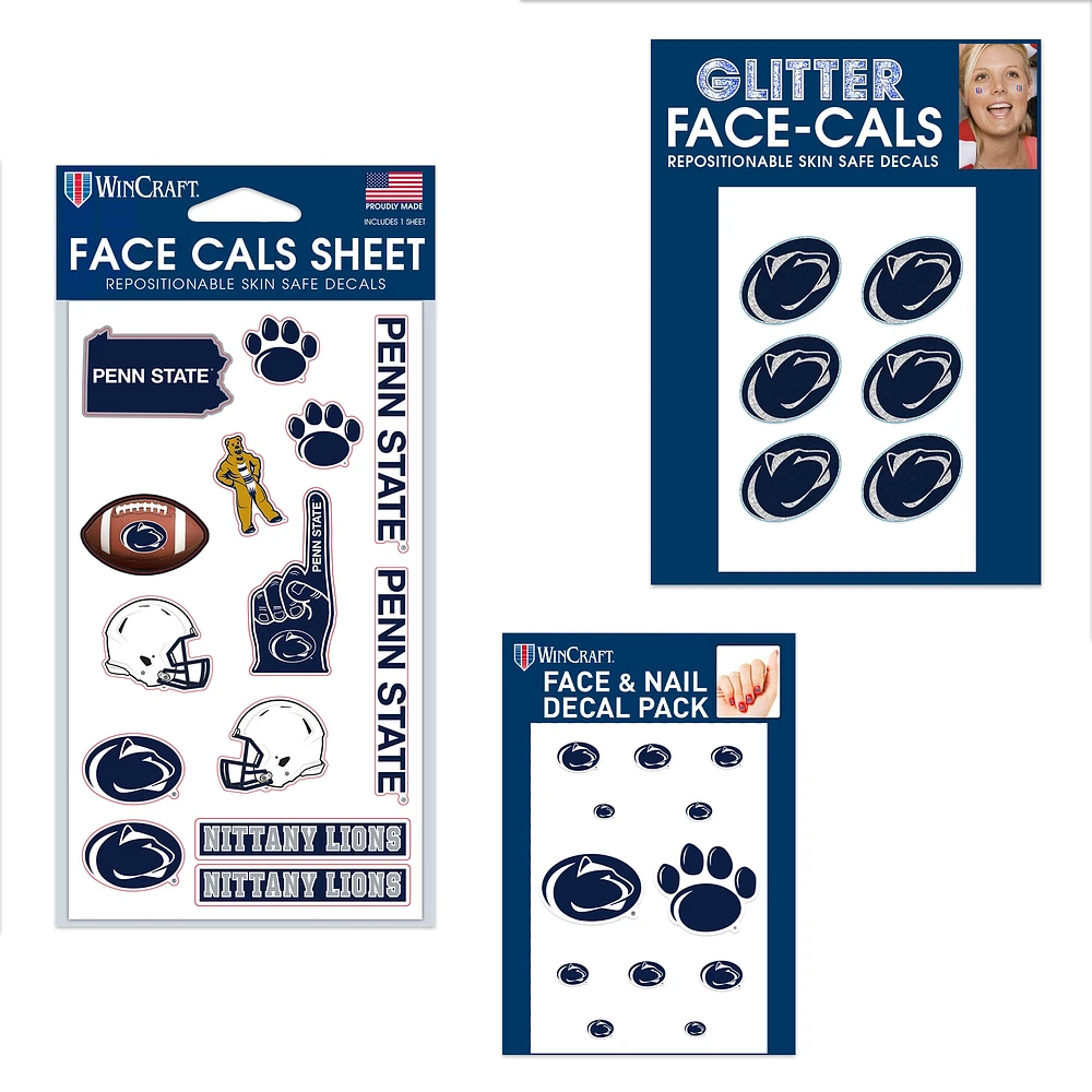 Ensemble de tatouages sans eau WinCraft Penn State Nittany Lions 4" x 7"