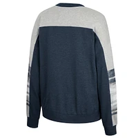 Women's Colosseum Navy/Heather Gray Penn State Nittany Lions Baby Talk Pullover Sweatshirt