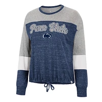 Women's Colosseum Navy Penn State Nittany Lions Joanna Tie Front Long Sleeve T-Shirt