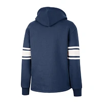 Women's Colosseum Navy Penn State Nittany Lions Mia Striped Full-Snap Hoodie Jacket