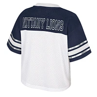 Women's Colosseum  White Penn State Nittany Lions Treasure Cropped Football Jersey