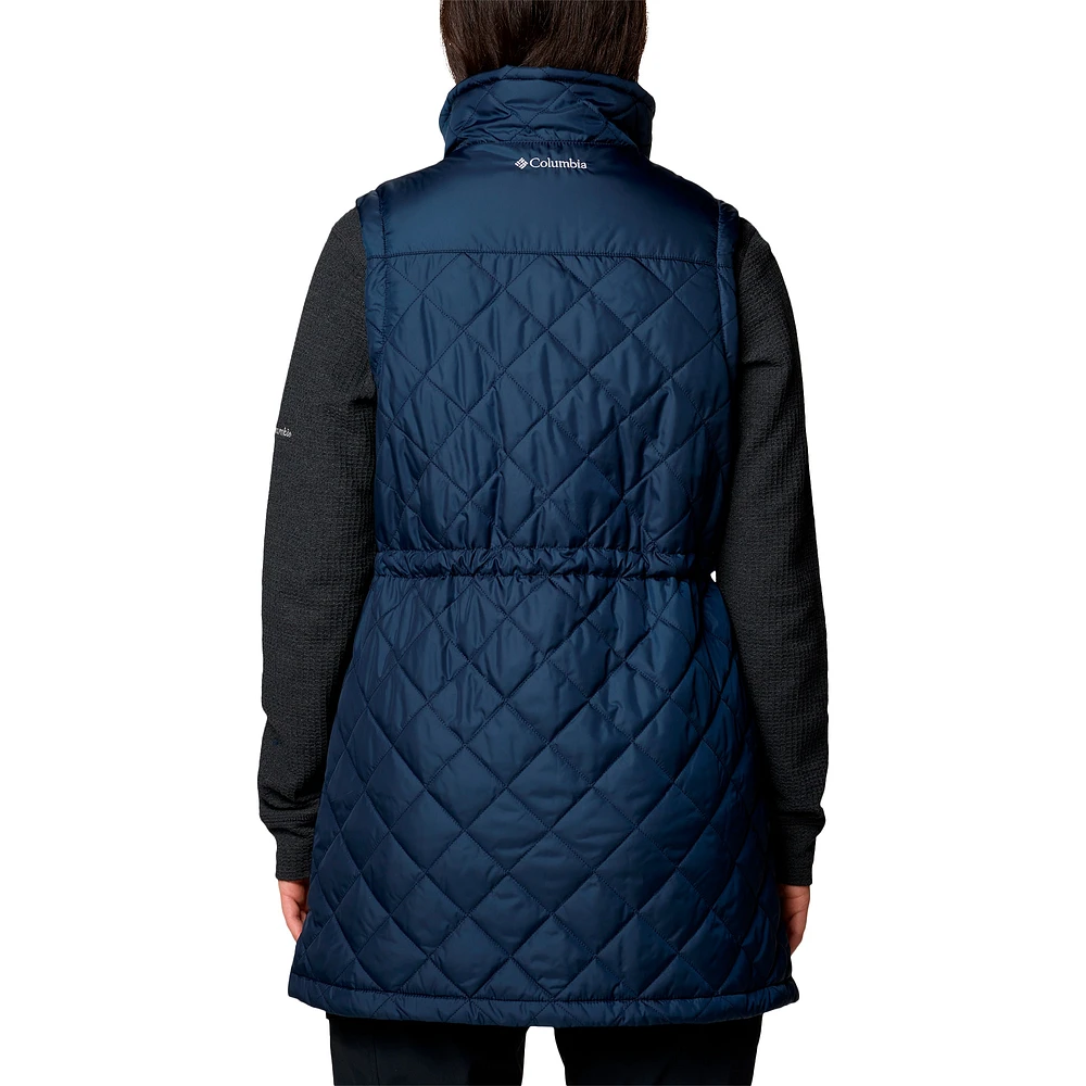 Women's Columbia Navy Penn State Nittany Lions Crested Peak Full-Zip Vest