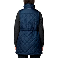Women's Columbia Navy Penn State Nittany Lions Crested Peak Full-Zip Vest